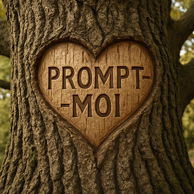 Texte gravé dans un arbre