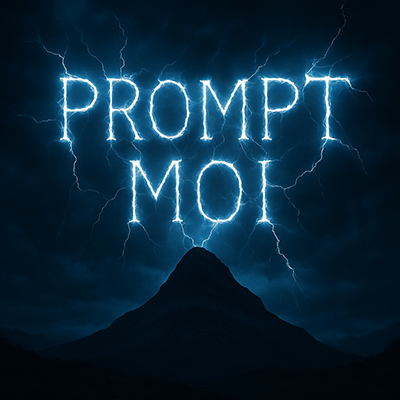 Texte foudroyé sur une montagne